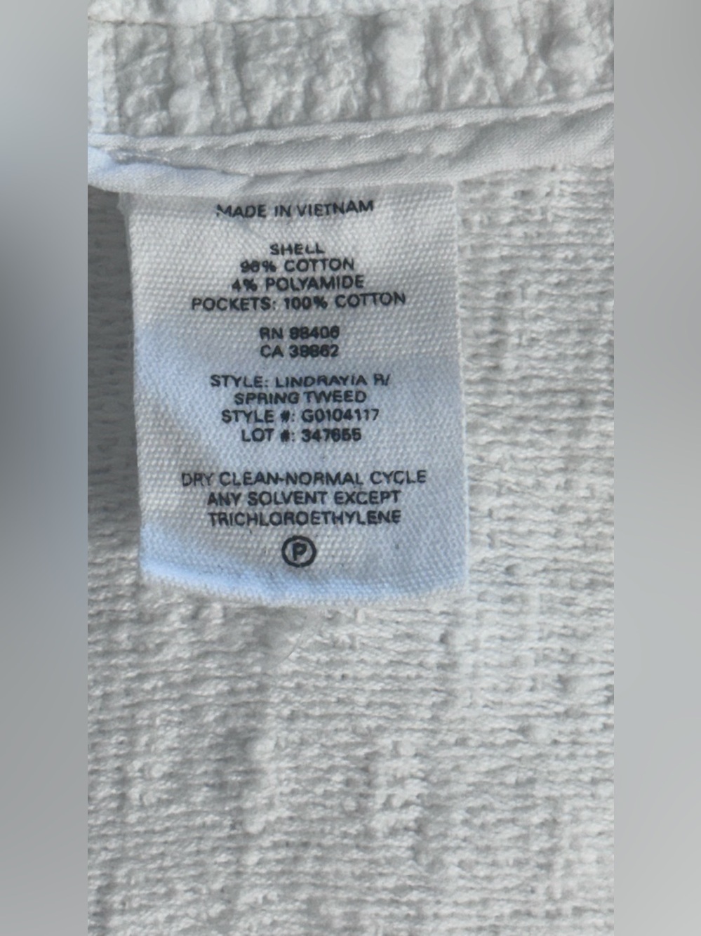 Theory "Lindrayia R" White Spring Tweed Fringe Blazer 6 - Picture 8 of 8